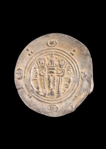Sasanian-Tabaristan Zilver Halve drachme (Zonder