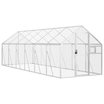 vidaXL Volière 1,79x6x1,85 m aluminium zilverkleurig, Verzenden, Nieuw