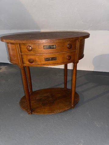 Table dappoint - Bois - Table dappoint ovale, Nieuw