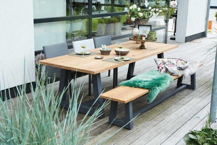 Suns Ovada tuintafel met bank 280 cm SALE |, Tuin en Terras, Tuinsets en Loungesets