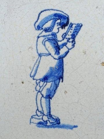 Carreau - Erudit / Maître décole / Homme lisant (Lezende