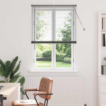 vidaXL Venetiaanse jaloezie Donkergrijs 175 x 85 cm 25 mm, Verzenden