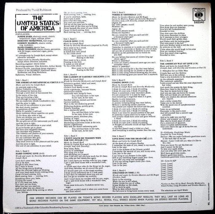 The United States Of America - The United States Of America, CD & DVD, Vinyles Singles