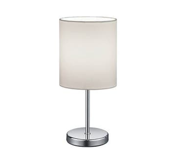 Trio JERRY tafellamp | E14 Fitting | chroom met wit | Ø 13 c, Verzenden