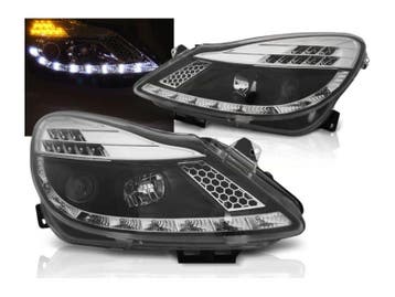 LED DRL koplampen Daylight Black geschikt voor Opel Corsa D, Auto-onderdelen, Verzenden, Nieuw, Opel