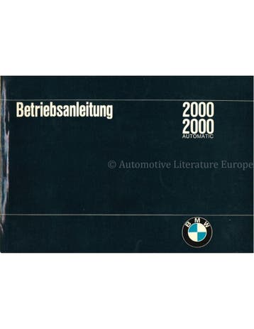 1968 BMW 2000 AUTOMATIC INSTRUCTIEBOEKJE DUITS, Ophalen of Verzenden