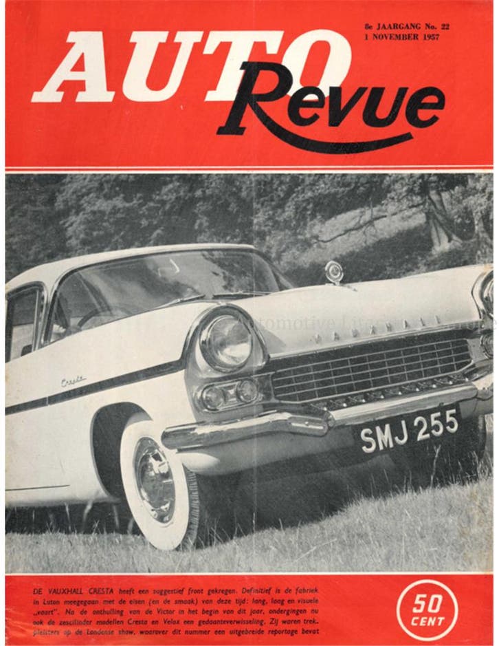 1957 AUTO REVUE MAGAZINE 22 NEDERLANDS, Livres, Autos | Brochures & Magazines