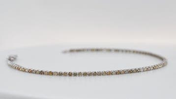 Zonder minimumprijs - Armband - 14 karaat Witgoud - 1.50ct.