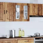 vidaXL Keukenbovenkast met glazen deur Porto oud houtkleurig, Verzenden, Nieuw