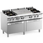 Fornuis/Doorkookplaat + 2 Ovens | DOMINA PRO 700 | Gas | 4, Verzenden, Nieuw in verpakking