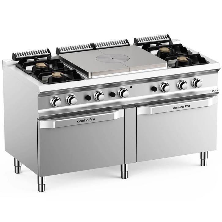 Fornuis/Doorkookplaat + 2 Ovens | DOMINA PRO 700 | Gas | 4, Zakelijke goederen, Horeca | Keukenapparatuur, Nieuw in verpakking
