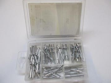 Veiling - Assortiment Aluminium Popnagels set 100-delig, Nieuw