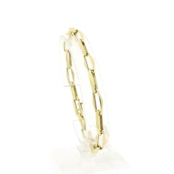 Gouden closed forever armband (Schakelarmband), Ophalen of Verzenden, Gebruikt, Goud, Goud