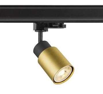 PURI 2.0 Tube 3-Fase Railspot GU10 Zwart/Goud, Verzenden