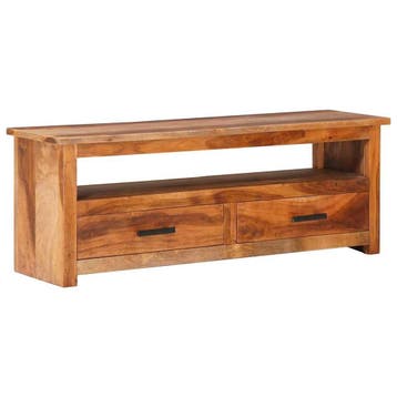 vidaXL Tv-meubel 118x30x40 cm massief hout, Huis en Inrichting, Verzenden, Nieuw