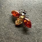 Bijhanger - broche met natuurlijk Baltisch amber - Barnsteen, Antiek en Kunst