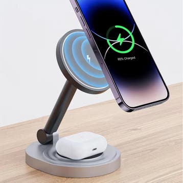 2 in 1 Magnetisch Oplaadstation - Compatibel met Apple, Verzenden