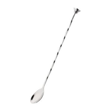 Cocktaillepel met stamper RVS | 27(h) x 3(Ø)cm Olympia, Verzenden