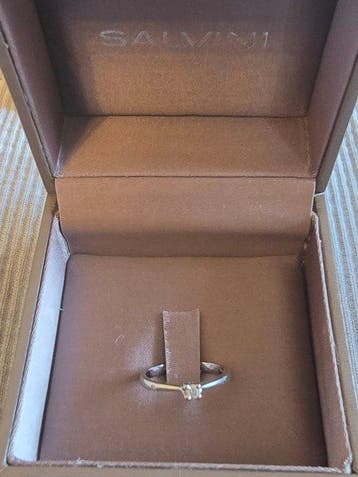 Salvini - Bague de fiançailles - 18 carats Or blanc -, Bijoux, Sacs & Beauté