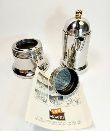 Vev Vigano - Koffiepot (2) - Staal - Kontessa 4