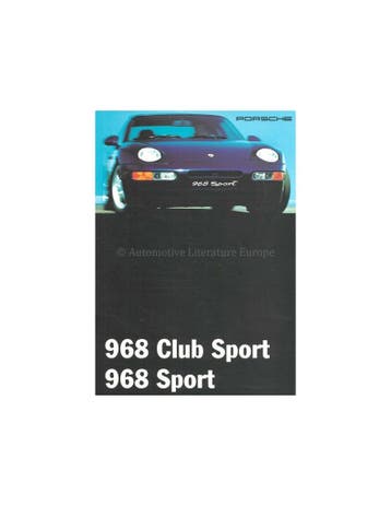 1994 PORSCHE 968 SPORT | CLUB SPORT BROCHURE ENGELS