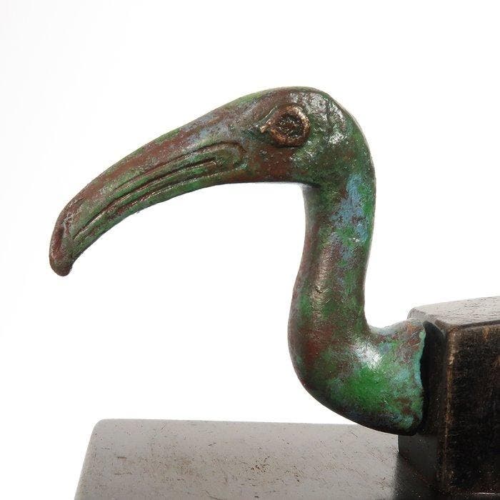 Oude Egypte, Ptolemeïsch Brons Hoofd van de Ibis Thoth, Antiek en Kunst, Antiek | Overige Antiek