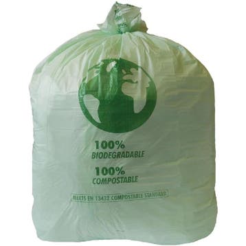 Afvalzakken | Kunststof | Groen | 90L | Composteerbaar | 20, Verzenden, Nieuw in verpakking