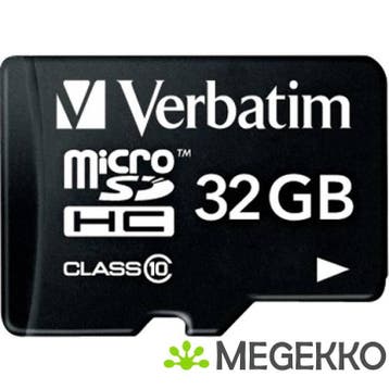 Verbatim MicroSDHC 32GB Class 10 incl. Adapter, Computers en Software, Verzenden, Nieuw