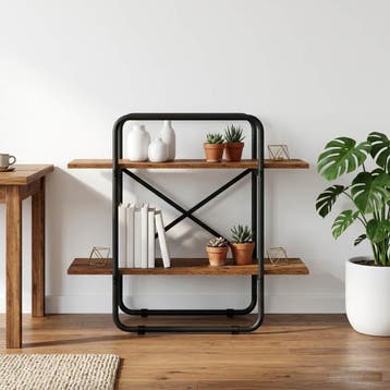 vidaXL Boekenplank 2-laags 60 x 35 x 70 cm PB Eikenhout, Verzenden, Nieuw