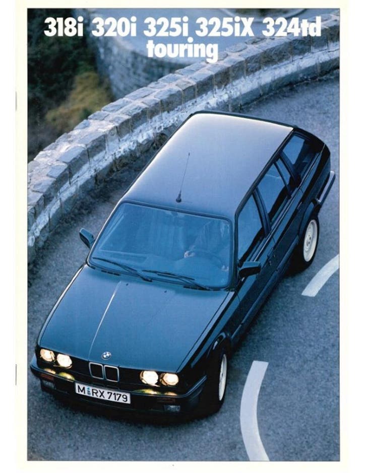 1989 BMW 3 SERIE TOURING BROCHURE DUITS, Boeken, Auto's | Folders en Tijdschriften