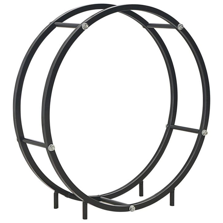 vidaXL Haardhoutrek 70x20x70 cm staal zwart, Tuin en Terras, Brandhout, Verzenden