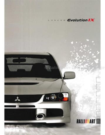 2005 MITSUBISHI LANCER EVOLUTION IX BROCHURE ENGELS, Ophalen of Verzenden, Nieuw