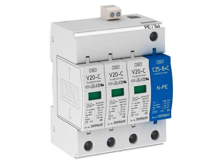 OBO V20 Overspanningsbeveiliging - 5094765, Doe-het-zelf en Bouw, Elektriciteit en Kabels, Verzenden
