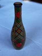 Snuiftabak-fles - Hout - Antiek Schots tartan snui, Antiek en Kunst