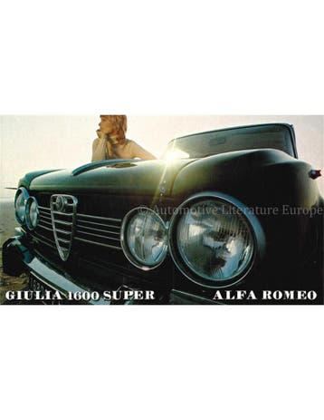 1971 ALFA ROMEO GIULIA 1600 SUPER BROCHURE FRANS