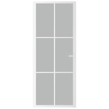 vidaXL Binnendeur 83x201,5 cm matglas en aluminium wit, Verzenden