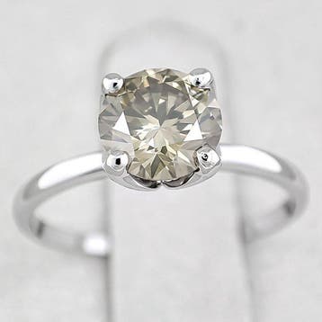 Ring - 14 karaat Witgoud - 1.05ct. tw. Diamant (Natuurlijk, Nieuw