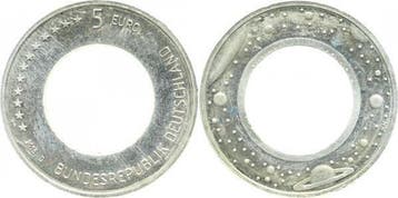 Duitsland 5 Euro 2016 D Blauer Planet Fehlpraegung nur Ri..., Verzenden