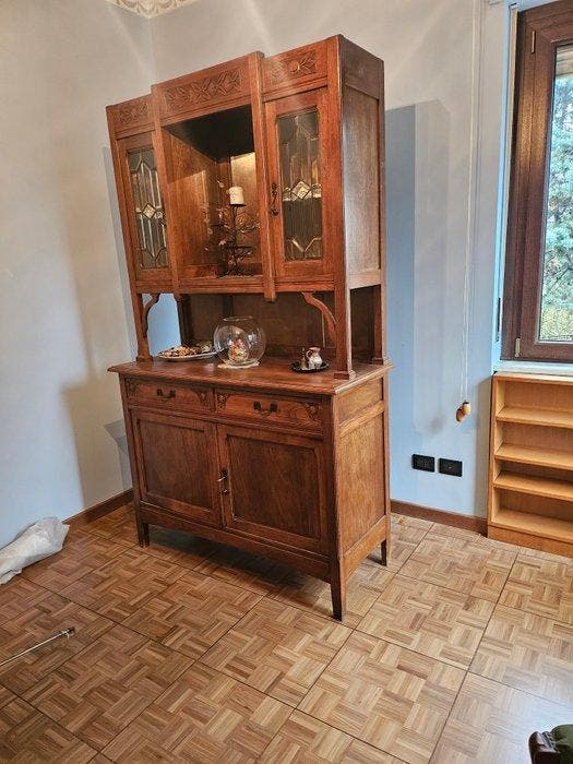 Credenza - Glas-in-lood, Antiek en Kunst, Kunst | Designobjecten