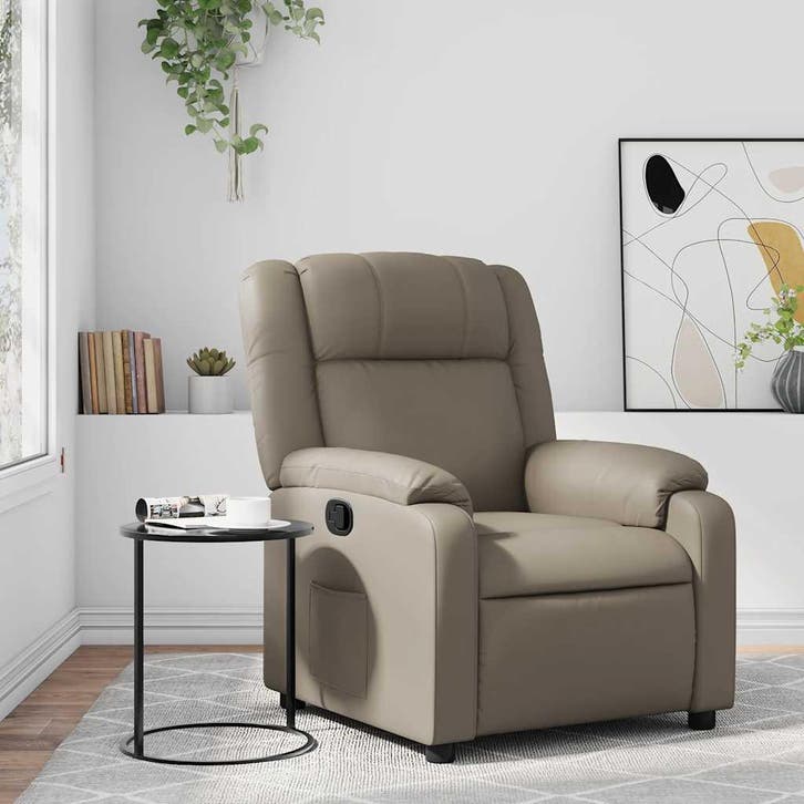 Verstelbare Fauteuil Kunstleer Cappuccino | Retour Deal 4..., Maison & Meubles, Fauteuils, Envoi