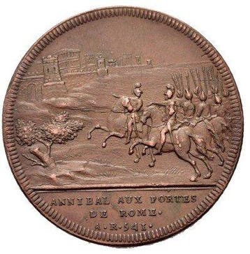 Wereld. Medal 1740 Annibale alle Porte di Roma - opus