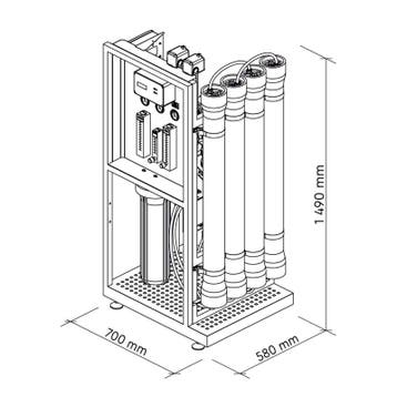 Système dosmose industrielle MO24000 (osmose inverse 4 pouc, Ophalen of Verzenden, Neuf