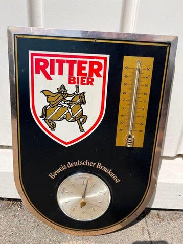 Ritter Bier – Reclamebord met thermometer en hygrometer –