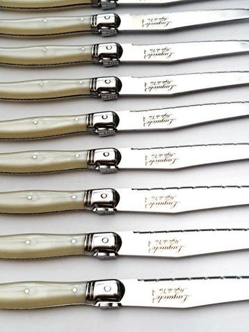 Laguiole - 18x Steak Knives - Pearl - style de -