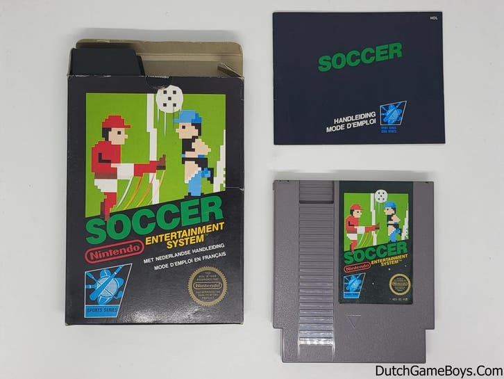 Nintendo NES - Soccer - HOL - Hangtab, Games en Spelcomputers, Games | Nintendo NES, Gebruikt, Verzenden