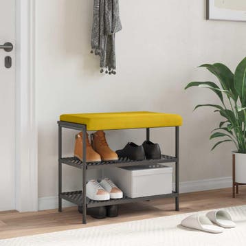 vidaXL Bankkussen fluweel Geel Diepte 35 cm, Verzenden