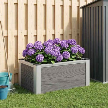 vidaXL Verhoogde plantenbak Grijs 50 x 30 x 22 cm WPC en, Tuin en Terras, Verzenden, Nieuw