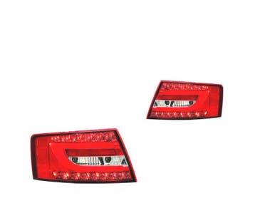 Feux Arrière Pour Audi A6 04-08 Led Rouge Blanc, Verzenden