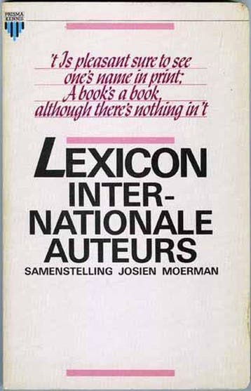 Lexicon internationale auteurs - Moerman, Boeken, Verzenden, Nieuw