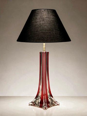Cristal St Louis - Lampe de table - Laiton doré, Antiek en Kunst